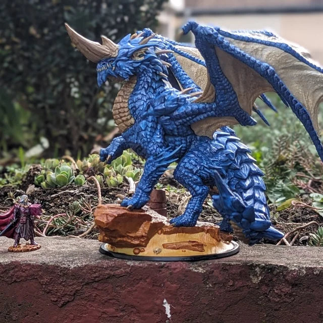 Ancient Blue Dragon - Resin Miniature for D&D, 32mm