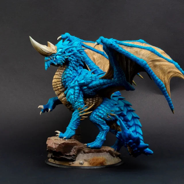 Ancient Blue Dragon - Resin Miniature for D&D, 32mm