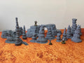 Conjunto de Rocas Geonosis – Escenografía compatible con Star Wars: Legion y Shatterpoint