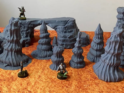 Conjunto de Rocas Geonosis compatible con Star Wars Legión / Shatterpoint / Imperial Assault Imperial Terrain