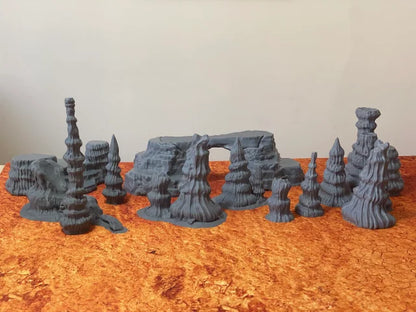 Conjunto de Rocas Geonosis compatible con Star Wars Legión / Shatterpoint / Imperial Assault Imperial Terrain