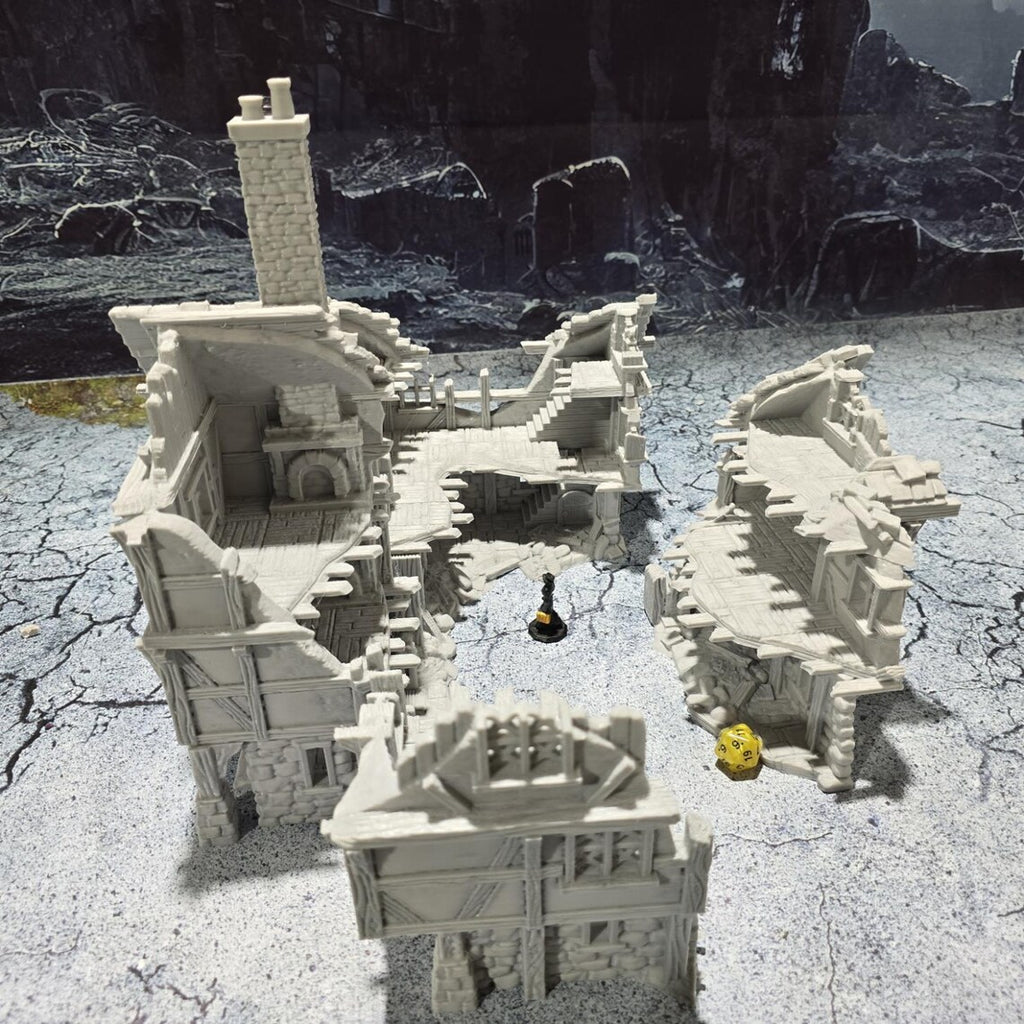 Mansión en Ruinas – Escenografía de fantasía en PLA