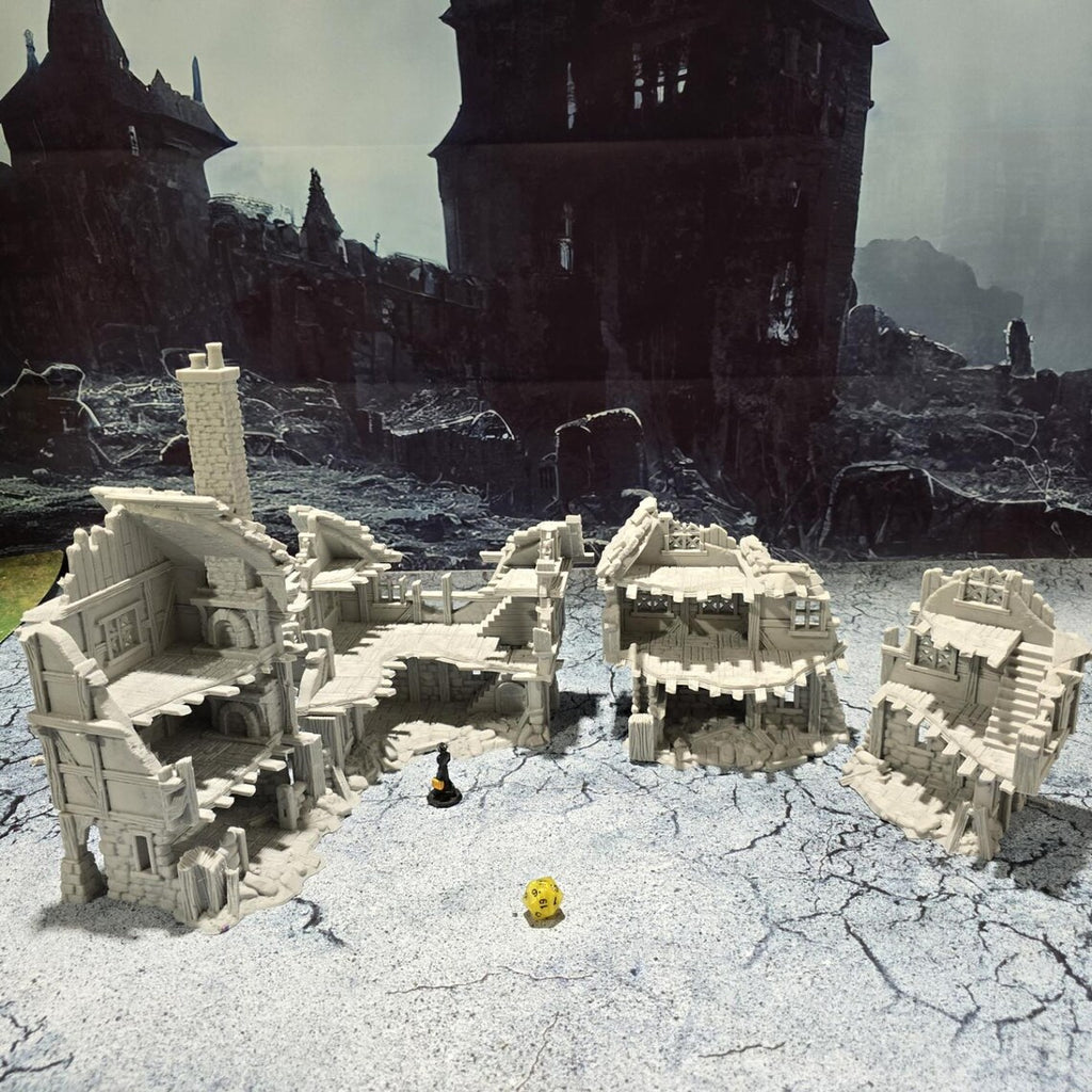 Mansión en Ruinas – Escenografía de fantasía en PLA