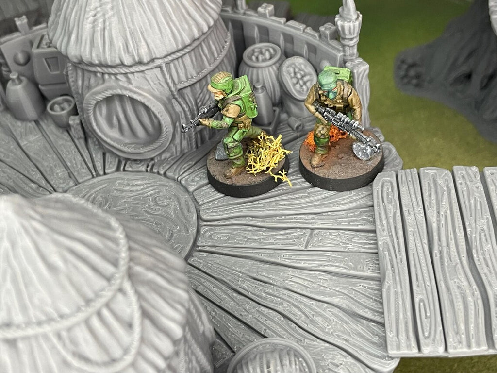 Poblado EWOK en la LUNA de ENDOR – Escenografía compatible con Star Wars: Legion y Shatterpoint