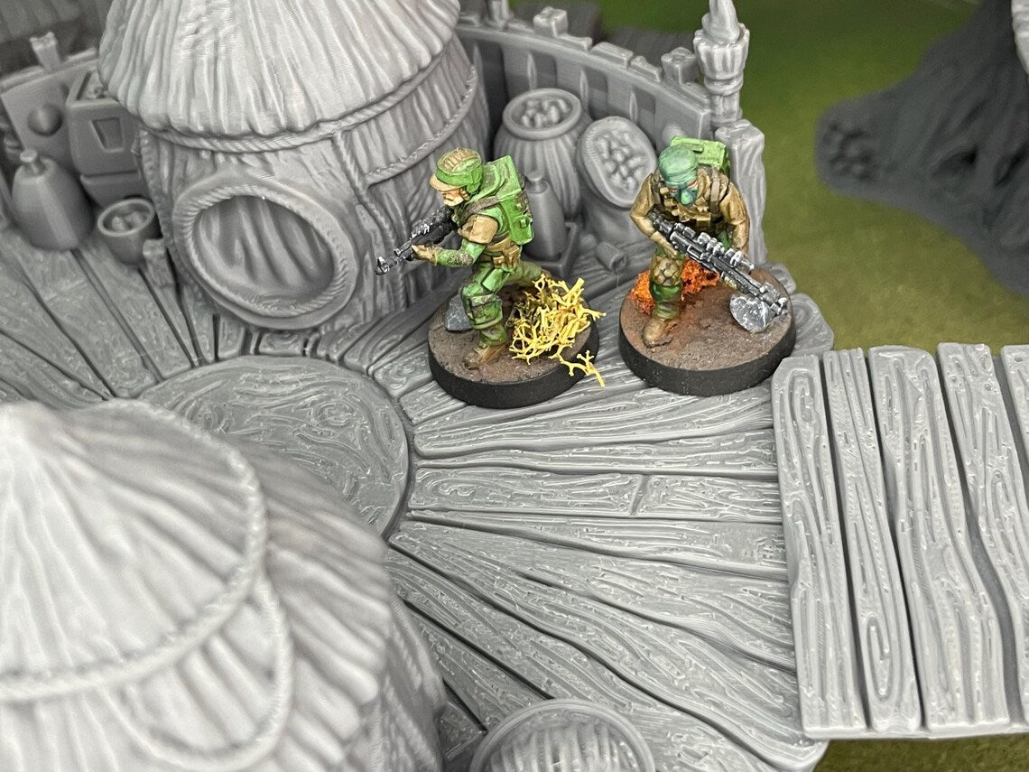 Ewok Village on the Moon of Endor compatible with Star Wars Legion / Shatterpoint / Imperial Assault / Imperial Terrain / Complete Table