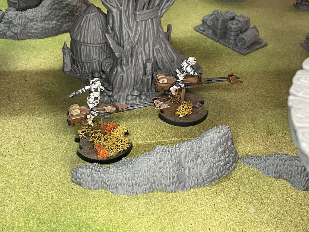 Poblado EWOK en la LUNA de ENDOR – Escenografía compatible con Star Wars: Legion y Shatterpoint