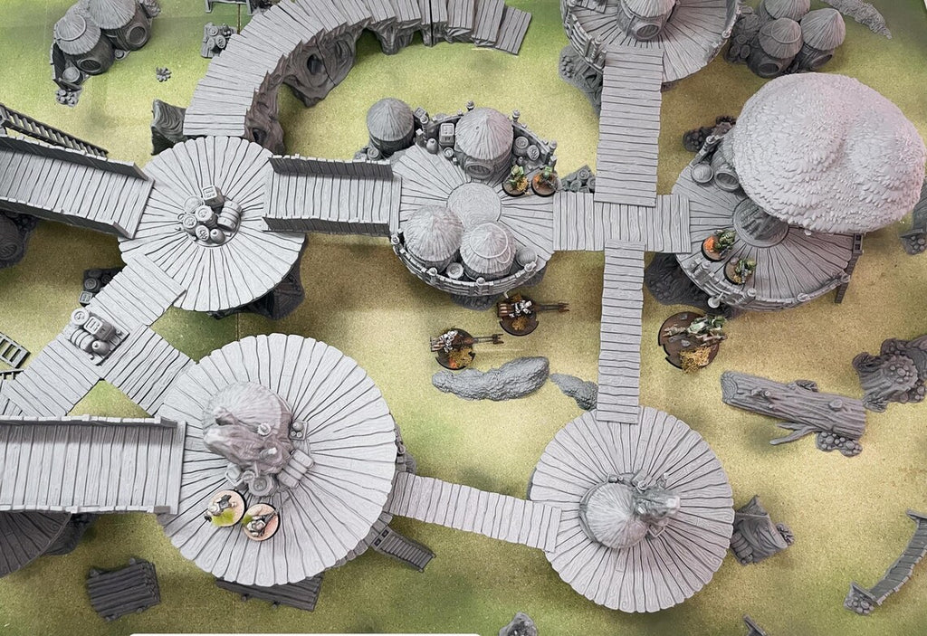 Poblado EWOK en la LUNA de ENDOR – Escenografía compatible con Star Wars: Legion y Shatterpoint