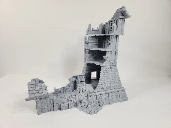 Torre en Ruinas – Escenografía de fantasía en PLA