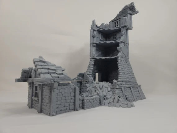 Torre en Ruinas – Escenografía de fantasía en PLA