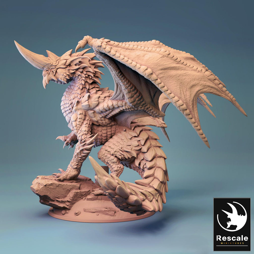 Ancient Blue Dragon - Resin Miniature for D&D, 32mm