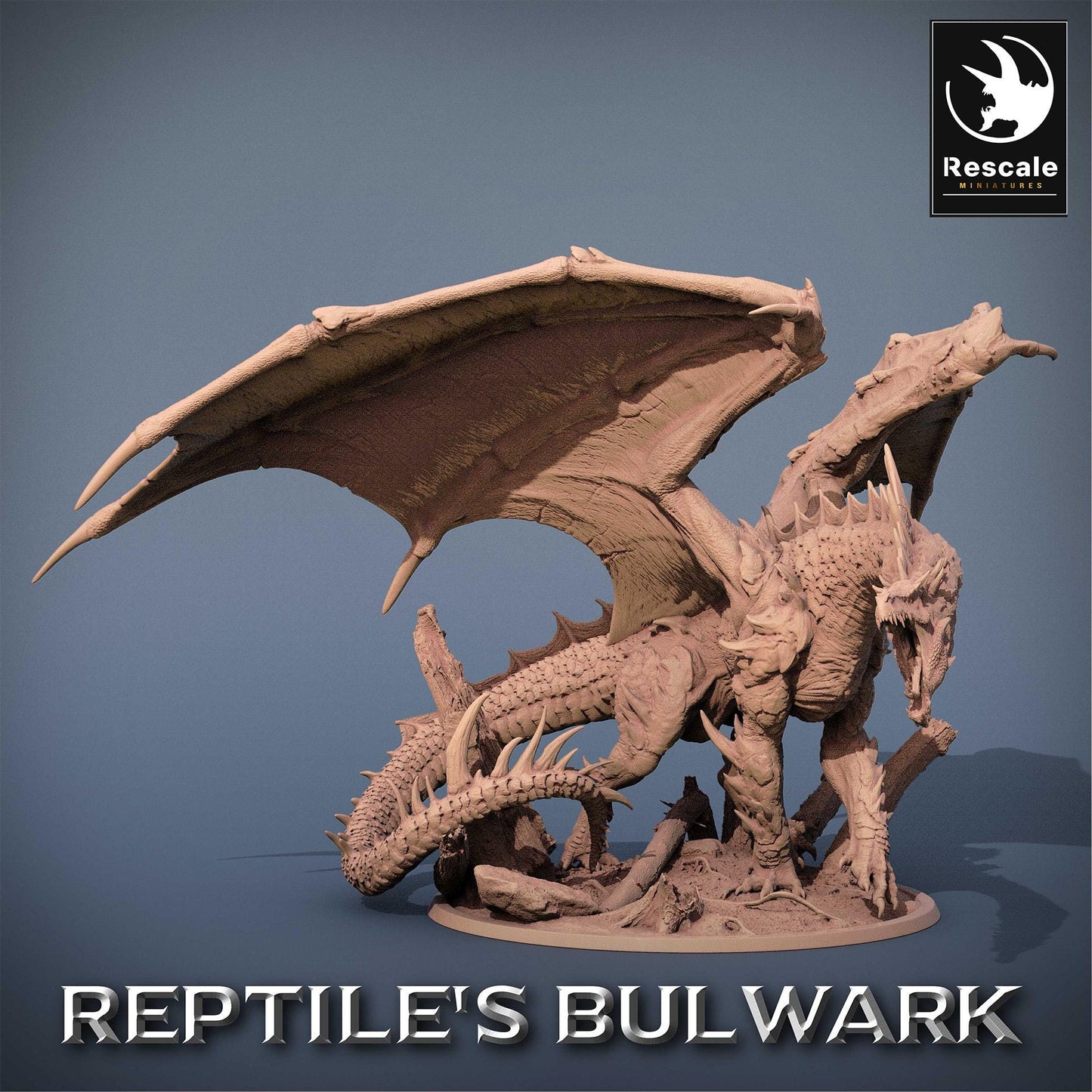 Dragón Verde Adulto - Impreso en 3D / Fantasía / Terreno / Paisaje / Ruinas / El Señor de los Anillos / Dragones y Mazmorras / Pathfinder
