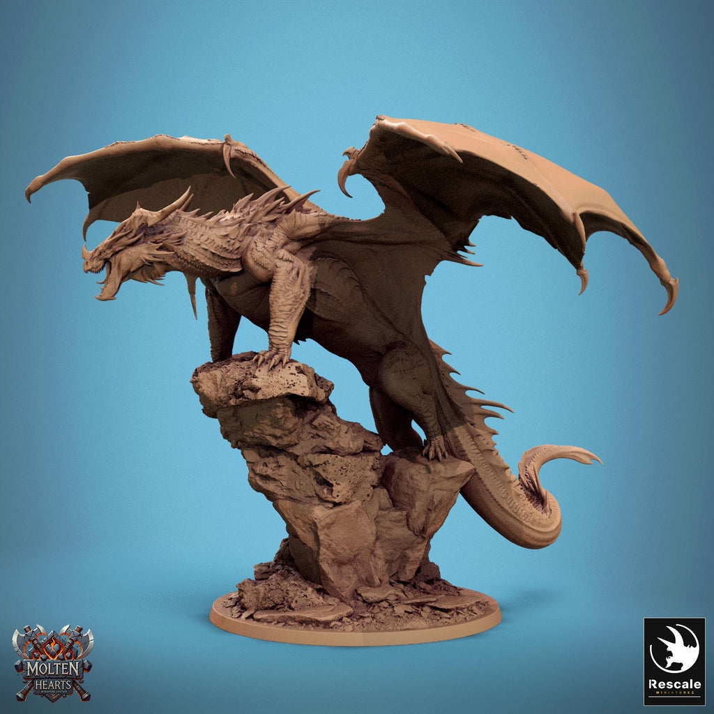 Adult Red Dragon – Resin miniature for D&D, 32mm
