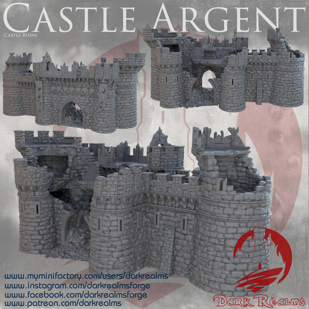 Human Ruined Castle - Gondor - PLA Fantasy Scenery
