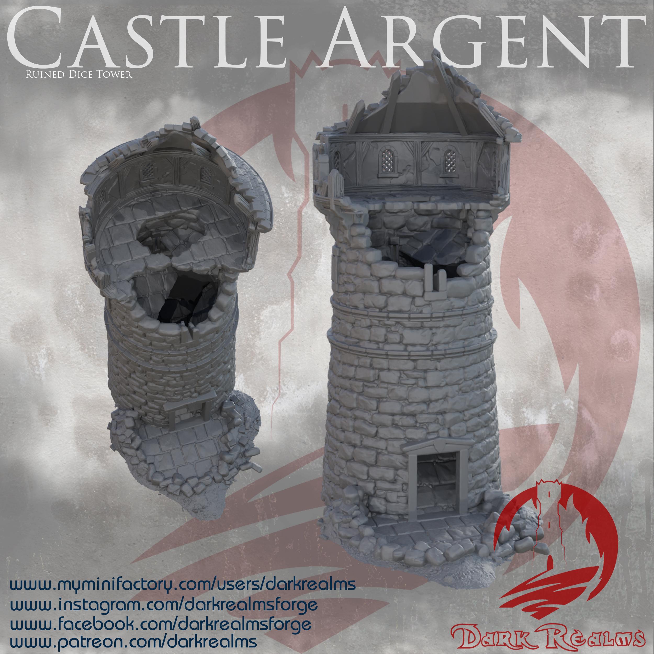 Dice Tower - Gondor - Fantasy Scenery in PLA