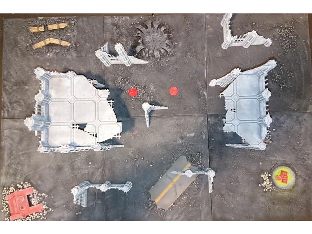 Escenografía "Ruinas Imperiales" compatible con Kill Team / Chalnath