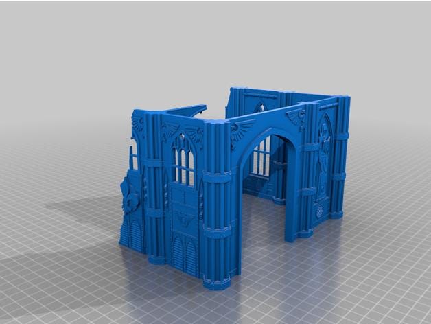 Szenerie „Imperial Ruins“ kompatibel mit Kill Team / Chalnath