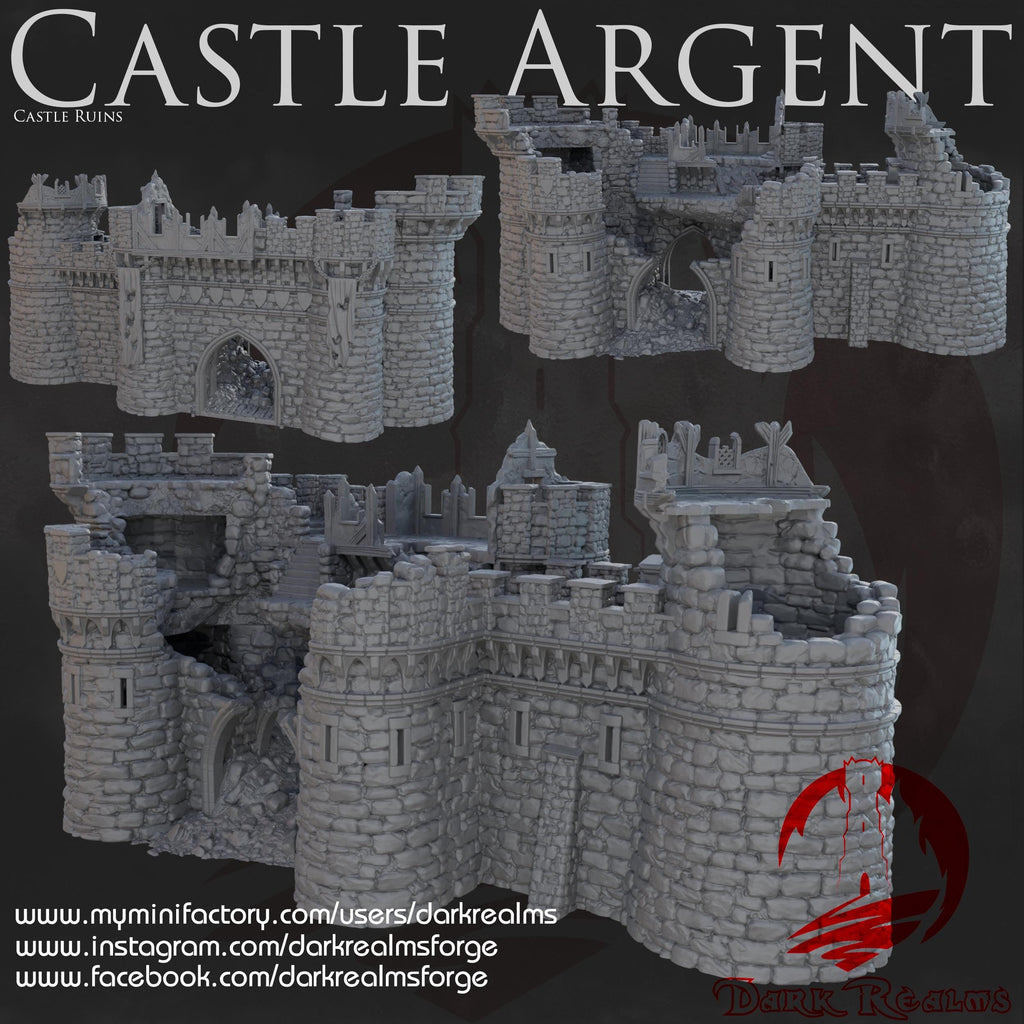 Human Ruined Castle - Gondor - PLA Fantasy Scenery