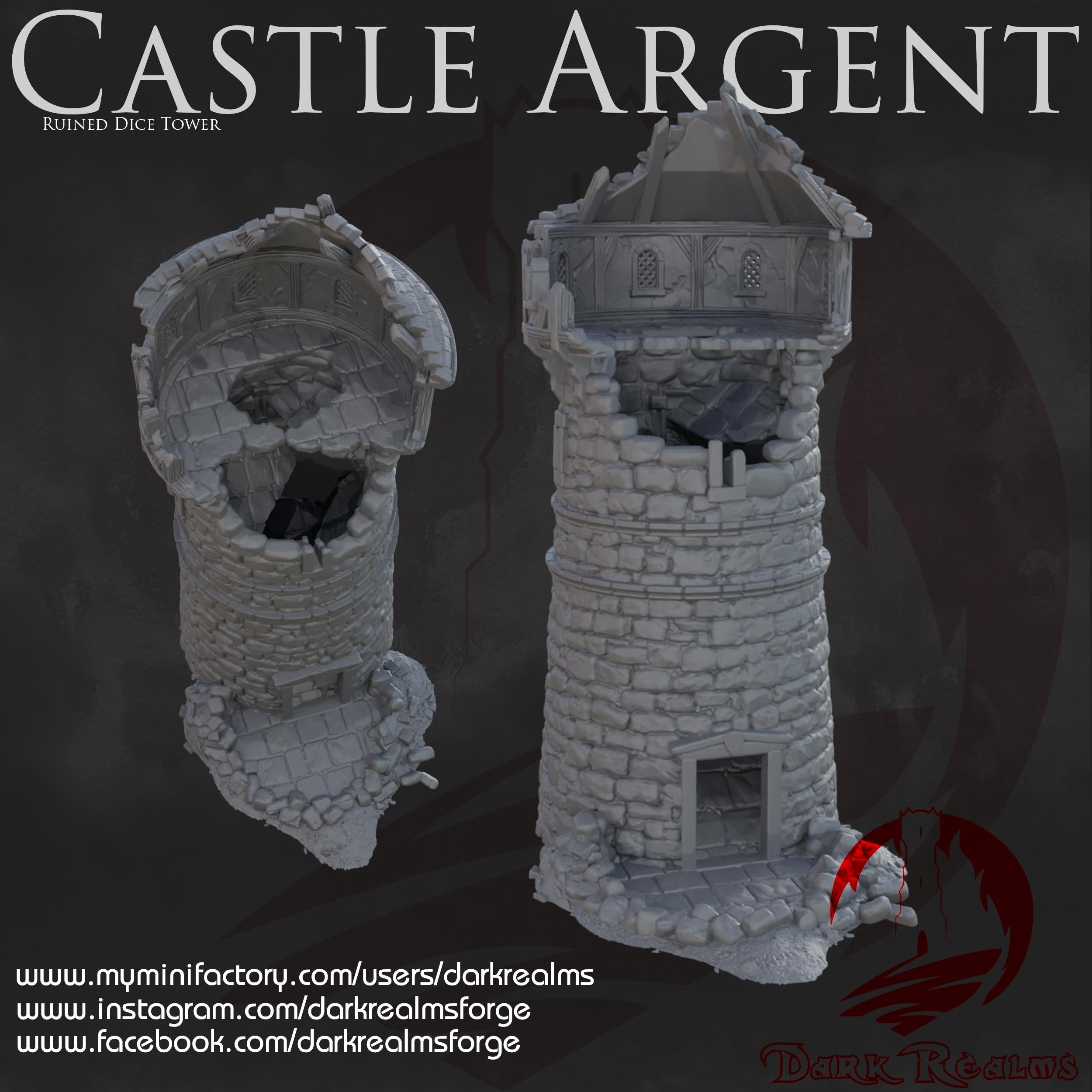 Dice Tower - Gondor - Fantasy Scenery in PLA