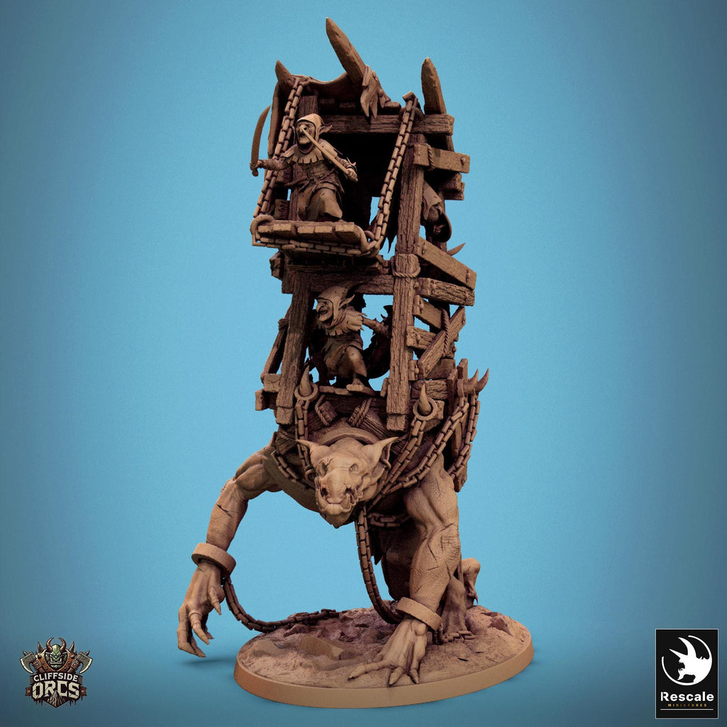 Goblin Assault Troll - Resin miniature for D&D, 32mm