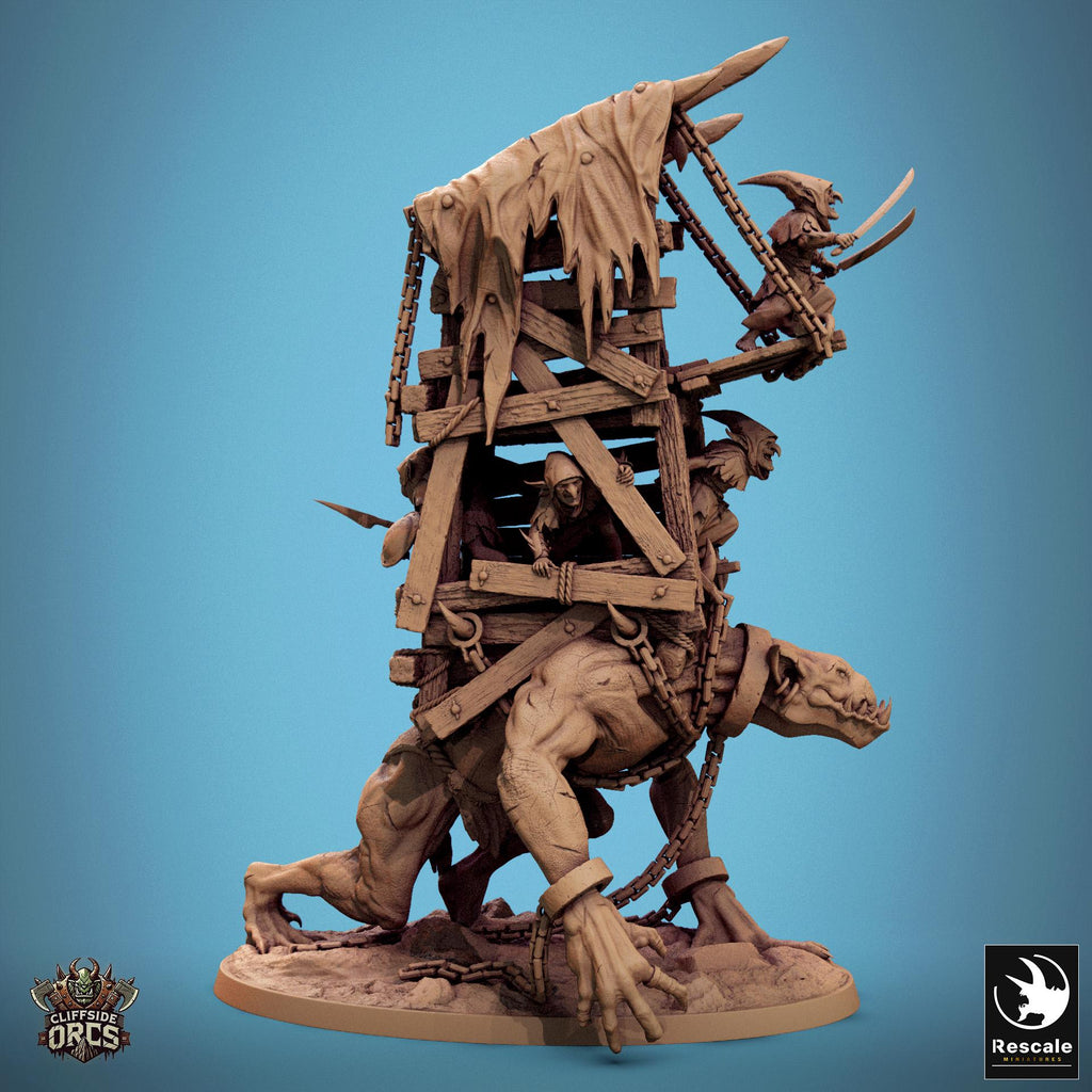 Goblin Assault Troll - Resin miniature for D&D, 32mm