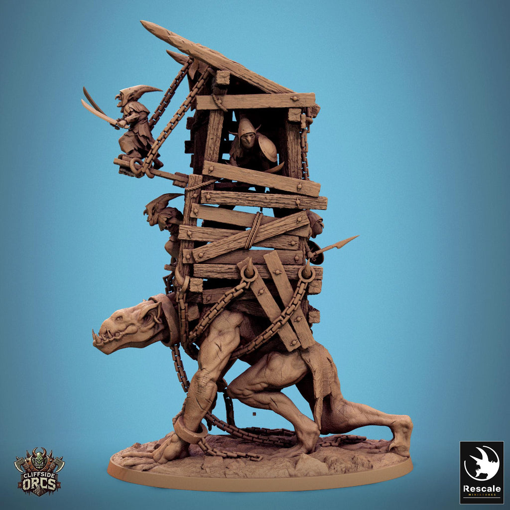 Goblin Assault Troll - Resin miniature for D&D, 32mm
