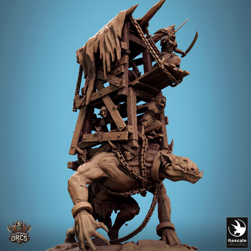 Goblin Assault Troll - Resin miniature for D&D, 32mm
