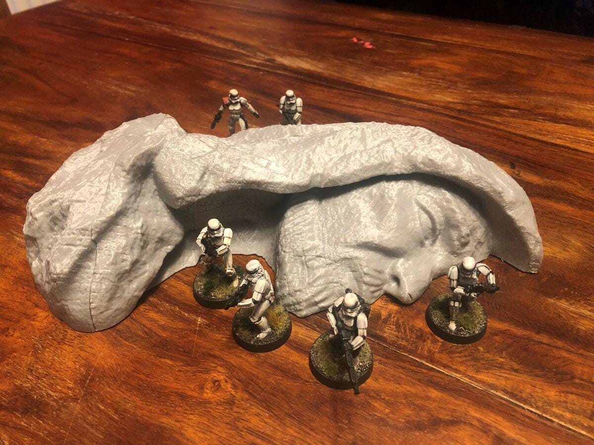 Cabeza de Estatua Antigua compatible con Star Wars Legión / Shatterpoint