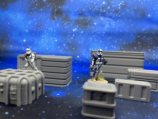 Set de Cajas y Cajones compatible con Star Wars Legión / Shatterpoint