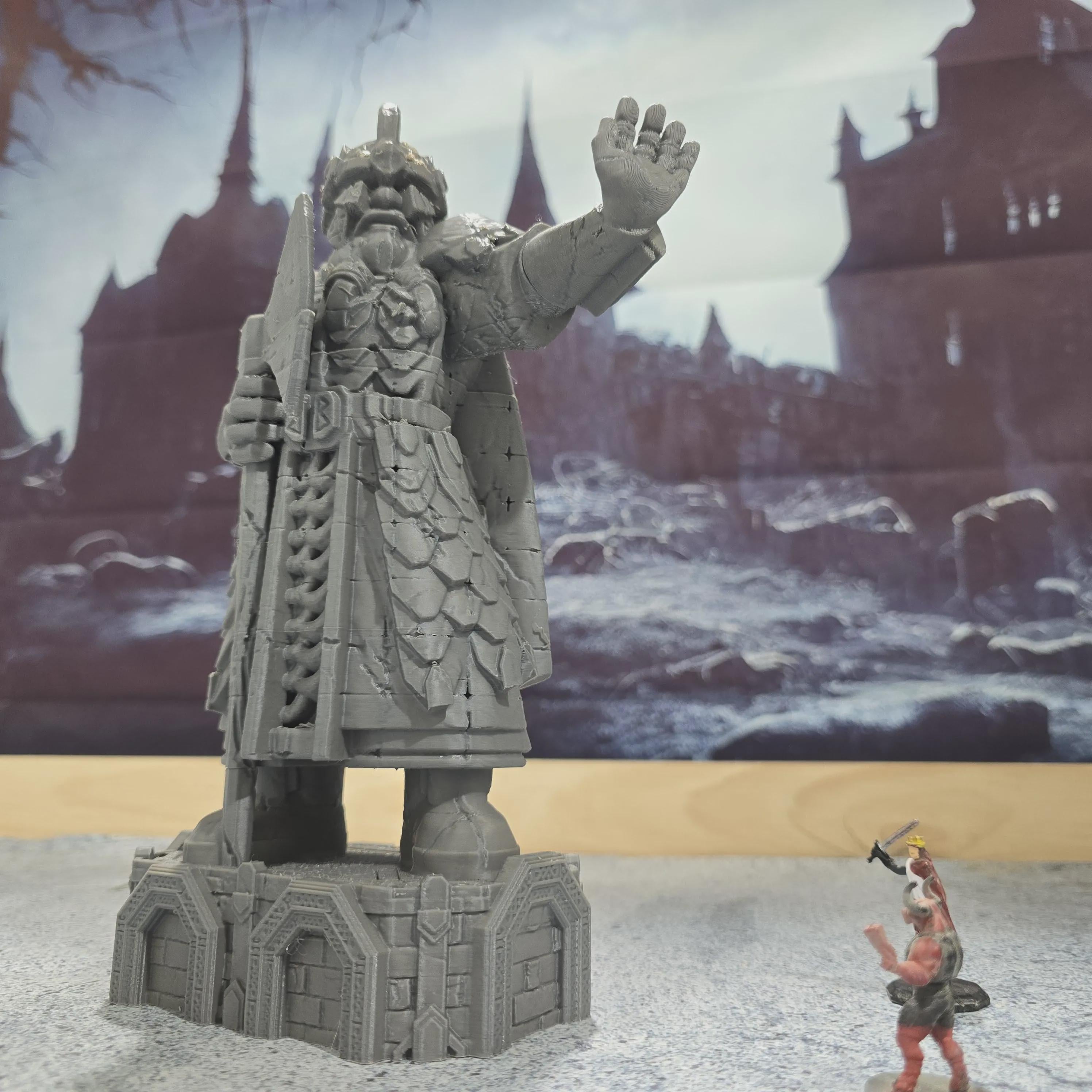 Gran Estatua de los Enanos - Moria – Escenografía de fantasía en PLA