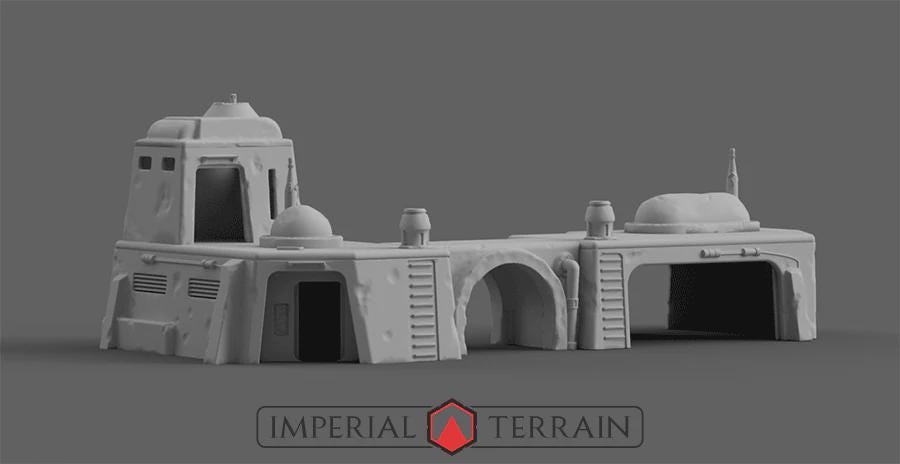 Gran casa del hombre libre compatible con Star Wars Legión / Shatterpoint