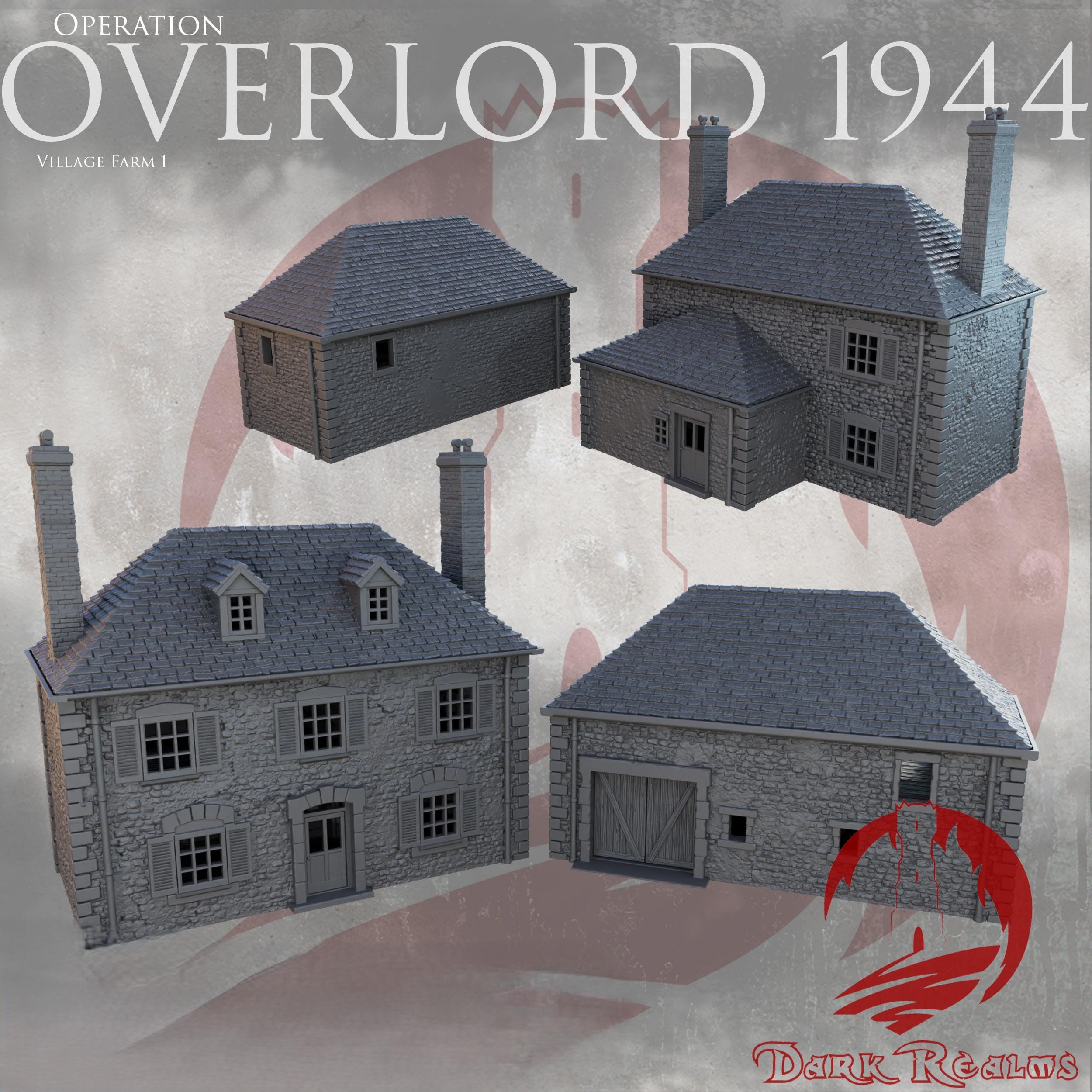 Farm Plants Op. Overlord 1944 WWII - Kompatibel mit dem Bolt Action-Brettspiel