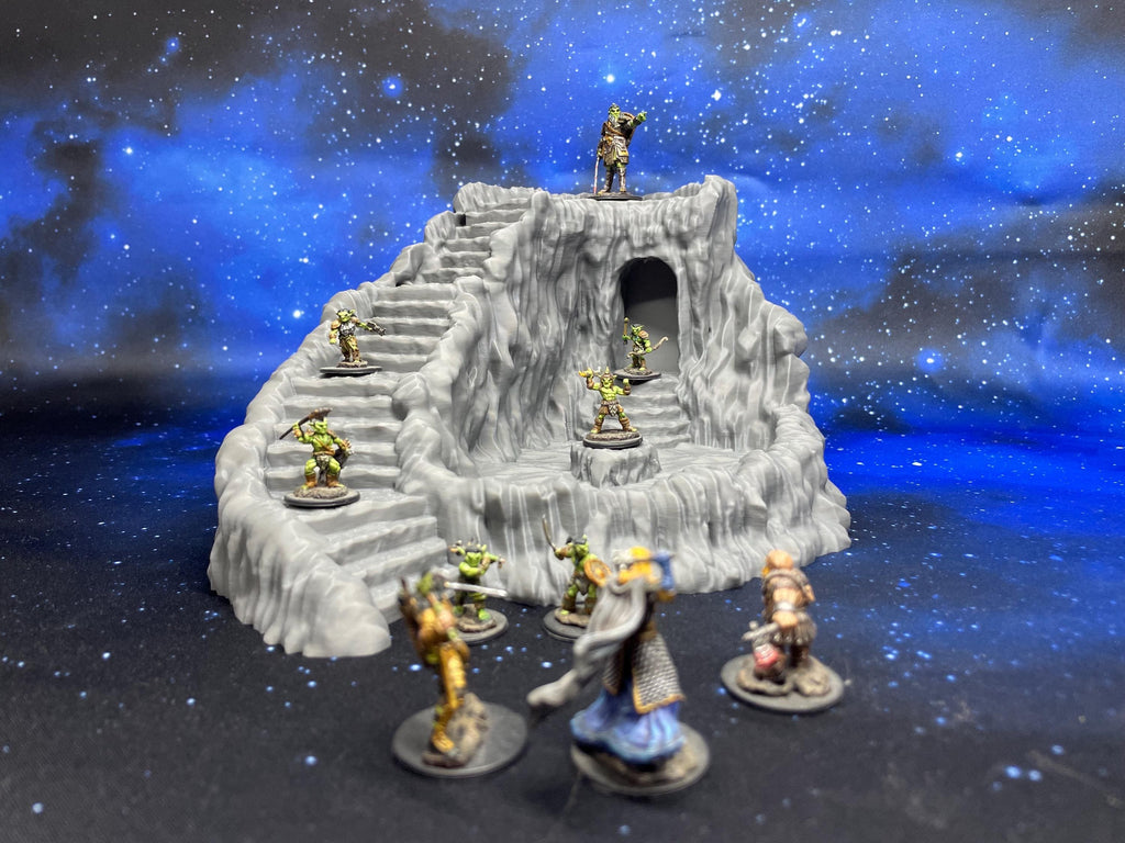 Entrada empedrada a la Mazmorra – Escenografía de fantasía en PLA
