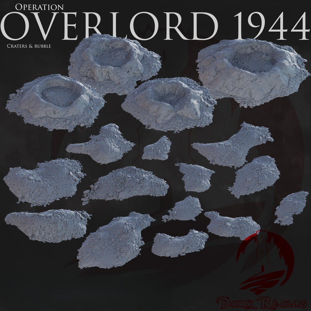 Craters Op. Overlord 1944 WWII - Kompatibel mit dem Bolt Action-Brettspiel