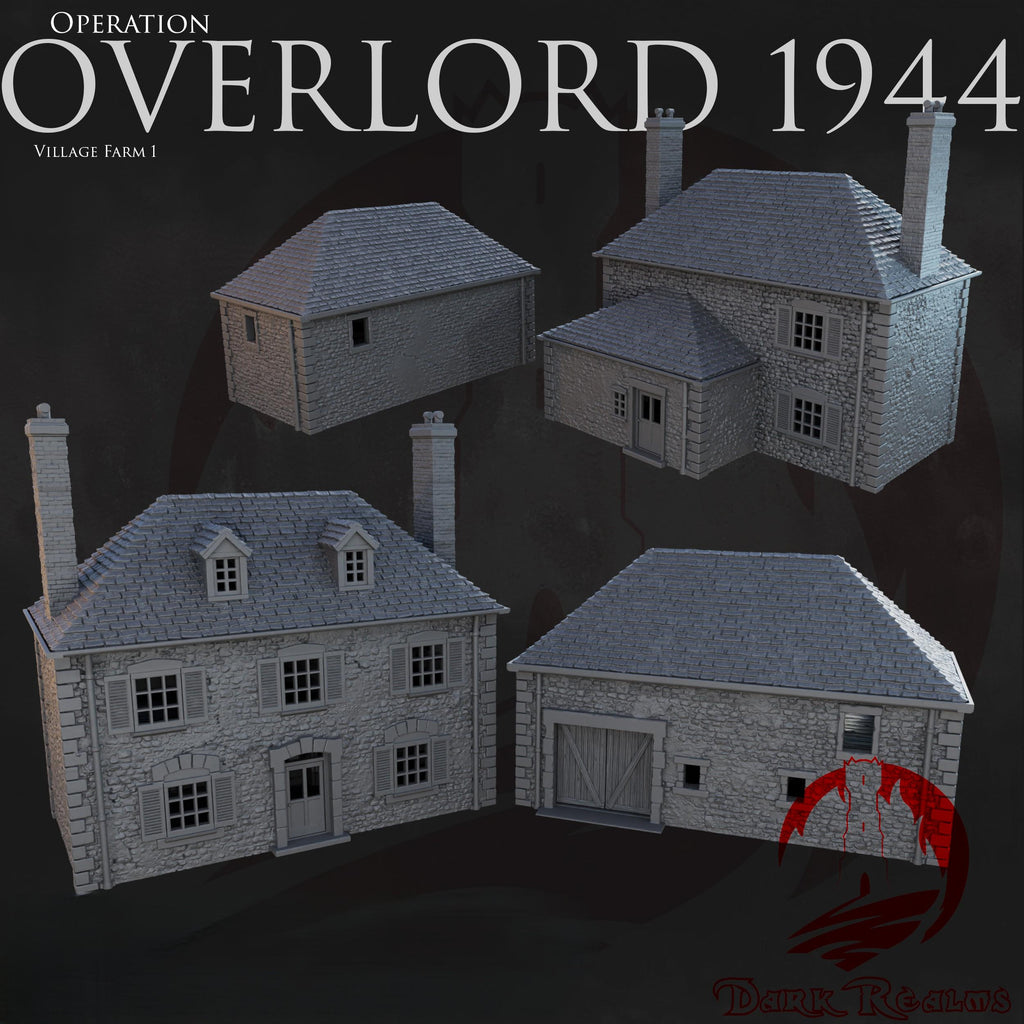 Farm Plants Op. Overlord 1944 WWII - Kompatibel mit dem Bolt Action-Brettspiel