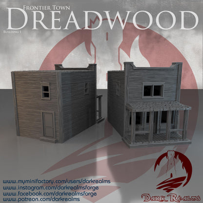 Casa Western (1) - Rol / Wargames / Western / Terreno / Diorama / El Señor de los Anillos / Dragones y Mazmorras / Pathfinder