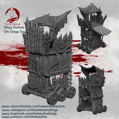 Torre de Asalto Orco / Goblins / Barbaro - Warhammer / Fantasy / Terreno / Paisaje / Ruinas / El Señor de los Anillos / Dragones y Mazmorras