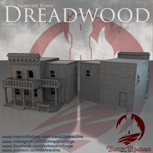 Casa Western (6)- Rol / Wargames / Western / Terreno / Diorama / El Señor de los Anillos / Dragones y Mazmorras / Pathfinder