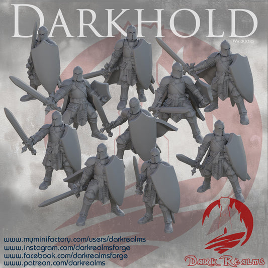 Banda de Guardias - Impreso en 3D / Fantasía / El Señor de los Anillos / Dragones y Mazmorras / Pathfinder / DND / Miniatura
