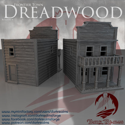 Casa Western (4)- Rol / Wargames / Western / Terreno / Diorama / El Señor de los Anillos / Dragones y Mazmorras / Pathfinder