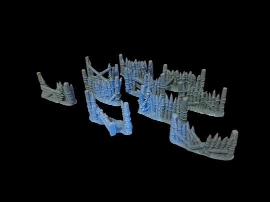 Orc / Goblin / Barbarian Palisade – Fantasy scenery in PLA