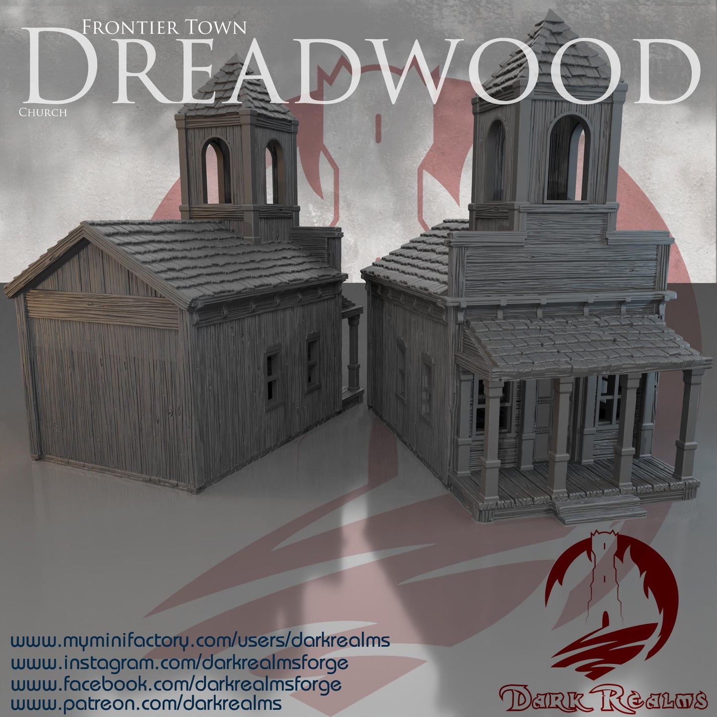 Iglesia Western - Rol / Wargames / Western / Terreno / Diorama / El Señor de los Anillos / Dragones y Mazmorras / Pathfinder