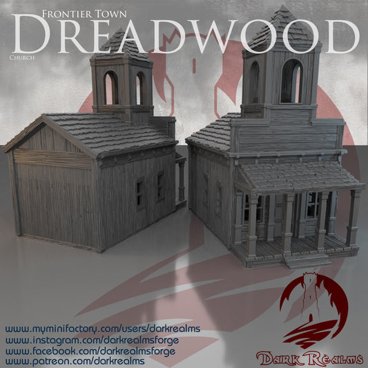 Iglesia Western - Rol / Wargames / Western / Terreno / Diorama / El Señor de los Anillos / Dragones y Mazmorras / Pathfinder
