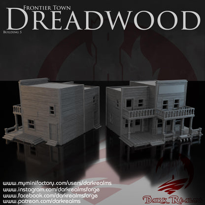 Casa Western (5)- Rol / Wargames / Western / Terreno / Diorama / El Señor de los Anillos / Dragones y Mazmorras / Pathfinder