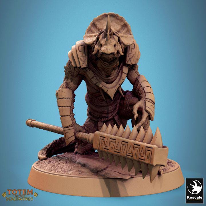 Lizardman Grimscale Pack – Resin Miniatures Pack, 32mm