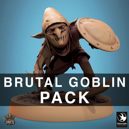Pack Brutal Goblin Masked - Impreso en 3D / Fantasía / El Señor de los Anillos / Dragones y Mazmorras / Pathfinder / DND / Miniatura