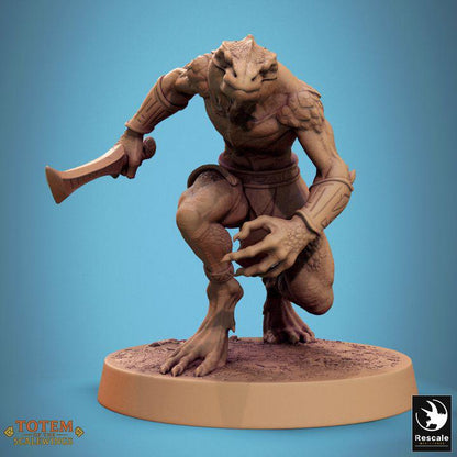 Pack Lizardman Sneaky Murkborn - Impreso en 3D / Fantasía / El Señor de los Anillos / Dragones y Mazmorras / Pathfinder / DND / Miniatura