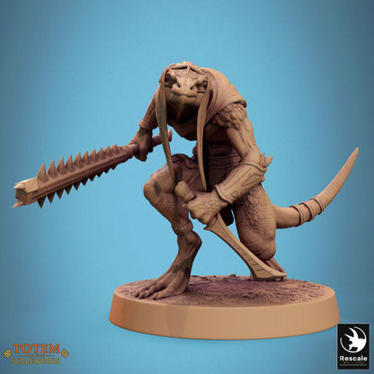 Pack Lizardman Sneaky Murkborn - Impreso en 3D / Fantasía / El Señor de los Anillos / Dragones y Mazmorras / Pathfinder / DND / Miniatura
