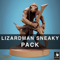 Lizardman Sneaky Murkborn with Boomerang Pack – 32mm Resin Miniature Pack