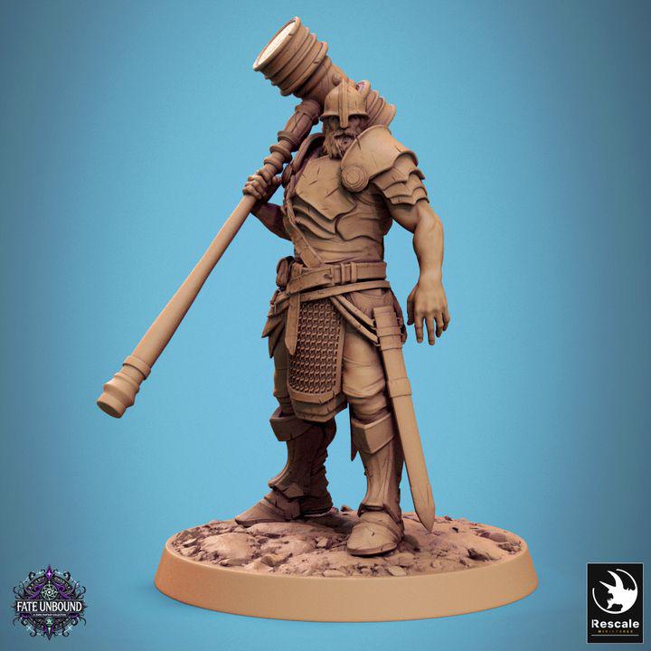 Pack Knight of Valor with WarHammer - 3D / Fantasía / El Señor de los Anillos / Dragones y Mazmorras / Pathfinder / DND / Miniatura