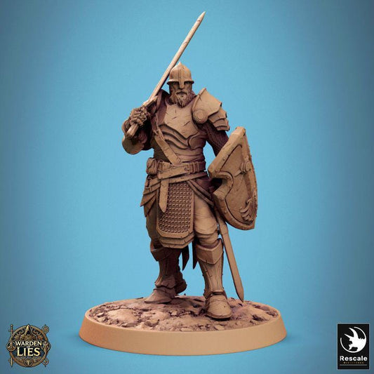 Pack Knight of Valor - 3D / Fantasía / El Señor de los Anillos / Dragones y Mazmorras / Pathfinder / DND / Miniatura